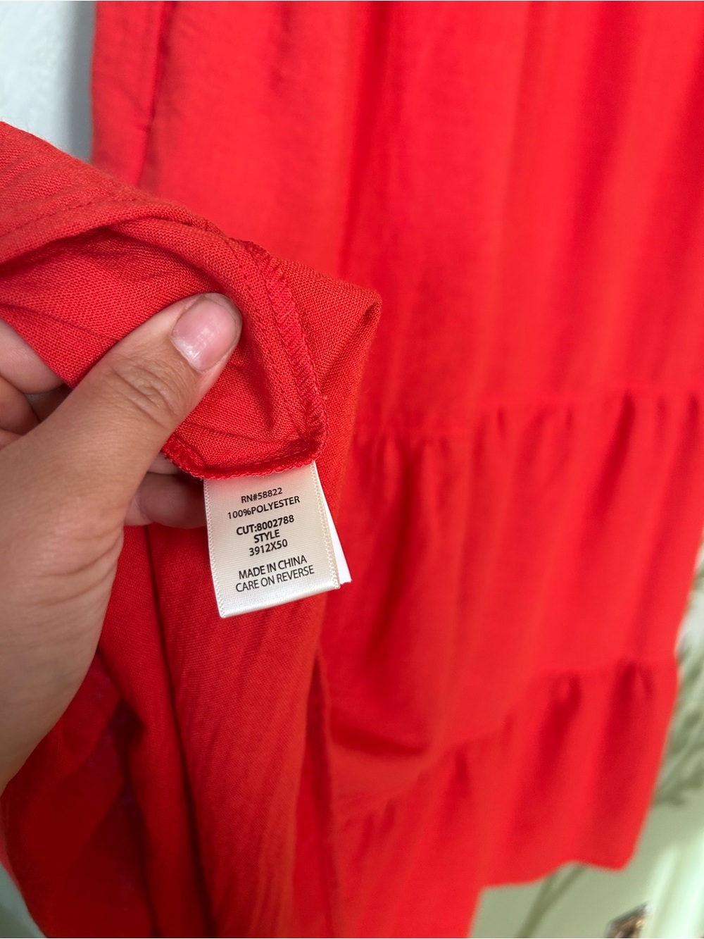 NWT Max Studio Papaya Red Tiered Maxi Shirt Dress w/ pockets - Picture 9 of 9
